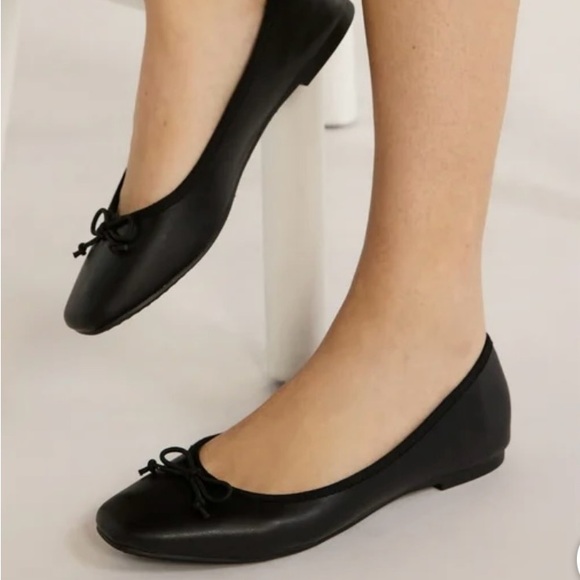 Time and Tru Black Bow Ballet Flats. NWT. Women’s size 8.5 - Picture 1 of 10